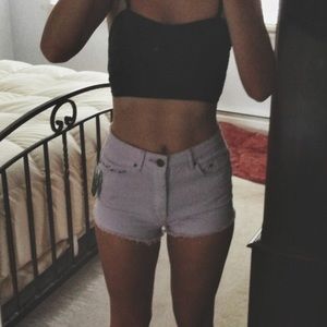 BDG light purple high rise Drew shorts